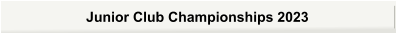 Junior Club Championships 2023